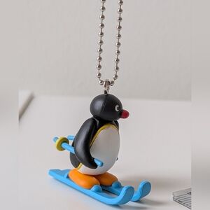 Pingu On Ski Keychain / Charm